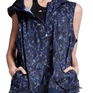 NWT Adidas by Stella McCartney Women's Performance Blue Print Jacket Vest Size M